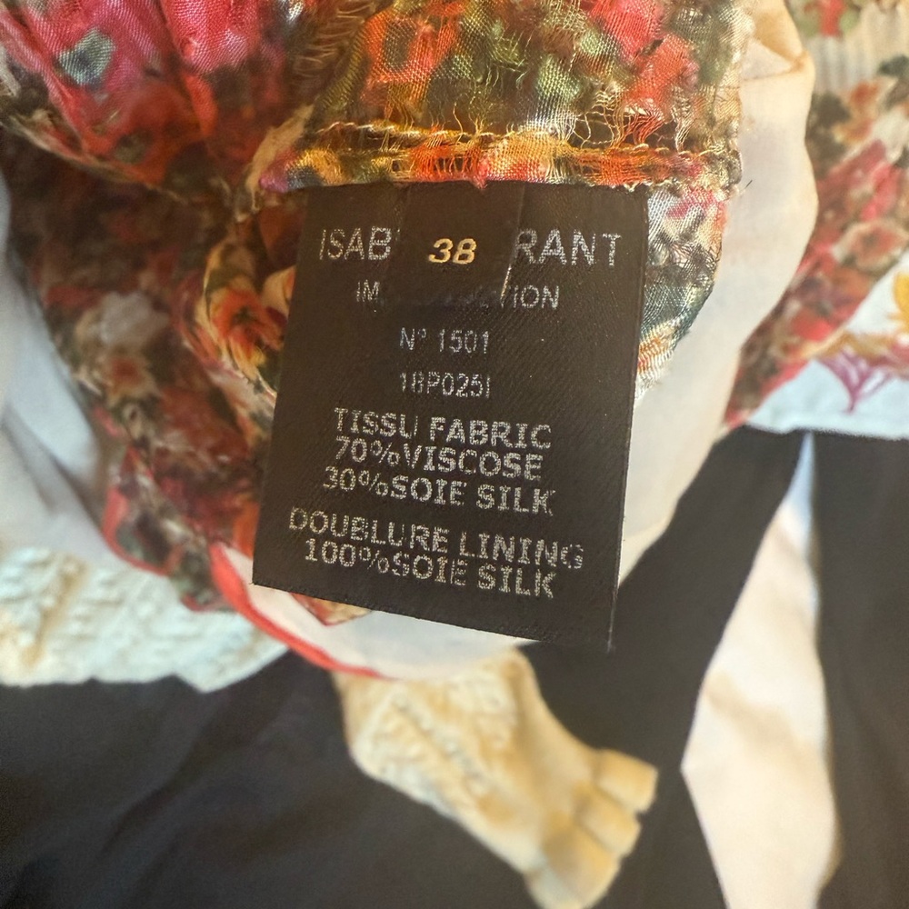 $1000 Isabel Marant Red Floral Short Cocktail Sun Dress - Picture 7 of 7